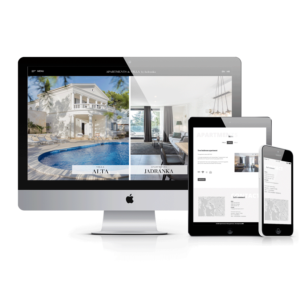 Izrada web stranice za apartmane i vilu, Selce